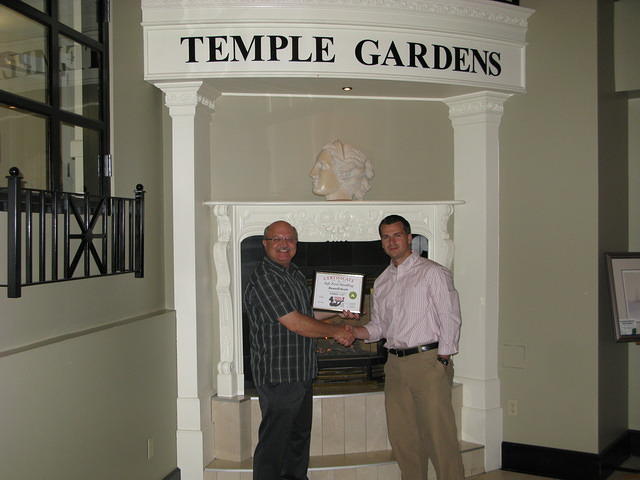 Matt Rouse @ Temple Gardens Mineral Spa Resort receives the 3000th Food Safety 1st certificate!